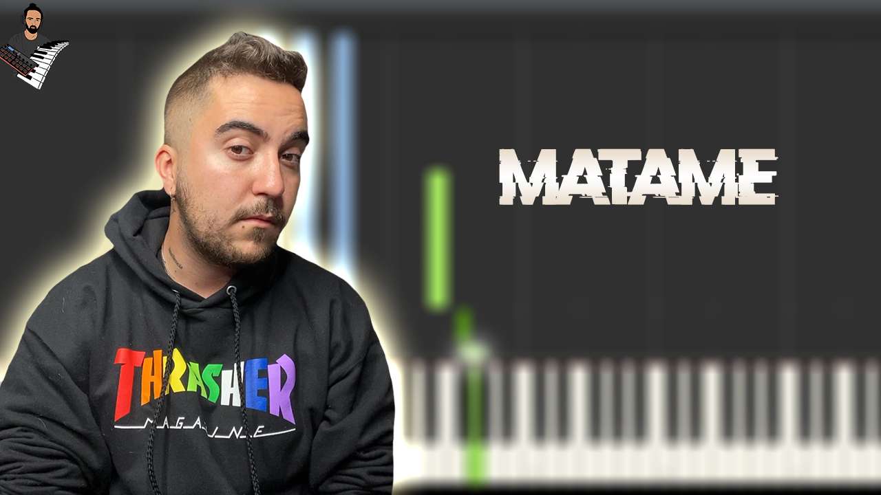 Beret - Mátame | Instrumental Piano Tutorial / Partitura / Karaoke