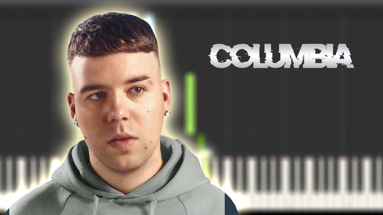 Columbia - Quevedo | Instrumental Piano Tutorial / Partitura