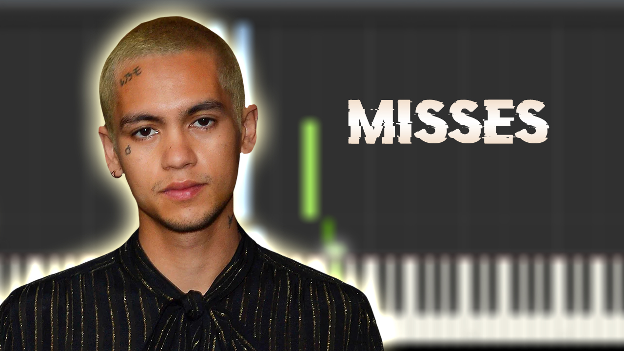 Misses - Dominic Fike | Instrumental Piano Tutorial / Partitura